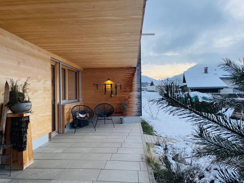Zu Gast Bei Den Hagspiels Apartment Hittisau Bagian luar foto